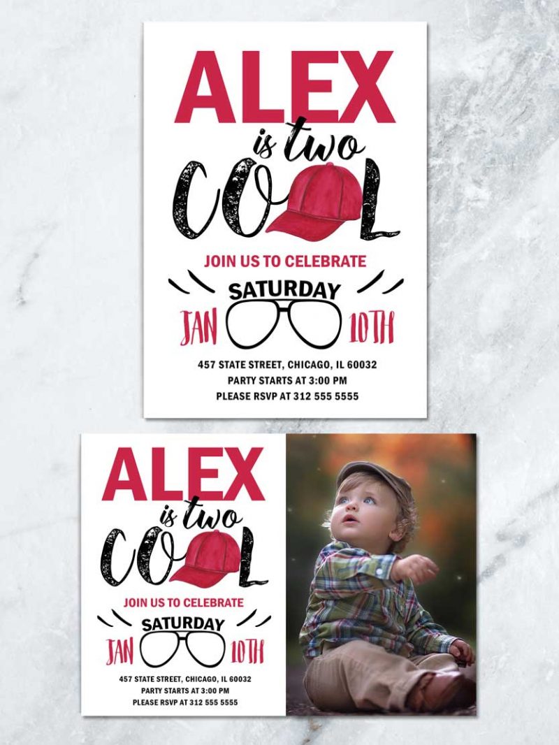 Two Cool 2nd Birthday Invite