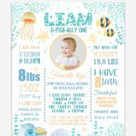 Under the Sea Boy 1st Birthday Poster