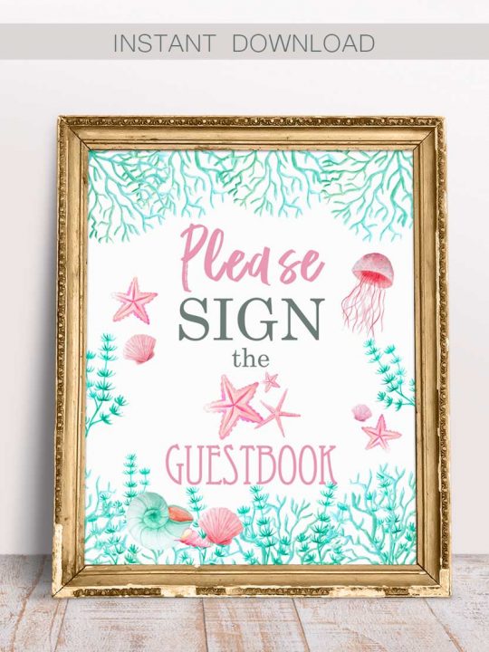 Under the Sea Baby Shower Guestbook Sign