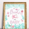 Pink Starfish Books for Baby Baby Shower Decoration Sign