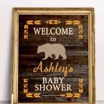 Woodland Baby Shower Decorations, Rustic Welcome Sign