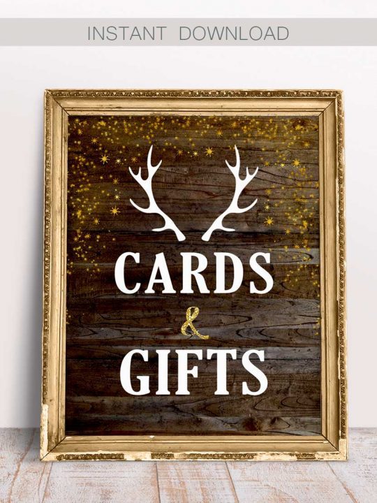 Rustic Woodland Cards and Gifts Sign