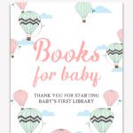 Hot Air Balloon Books For Baby Sign