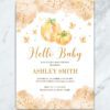 Pumpkin and Lace Baby Shower Invitation