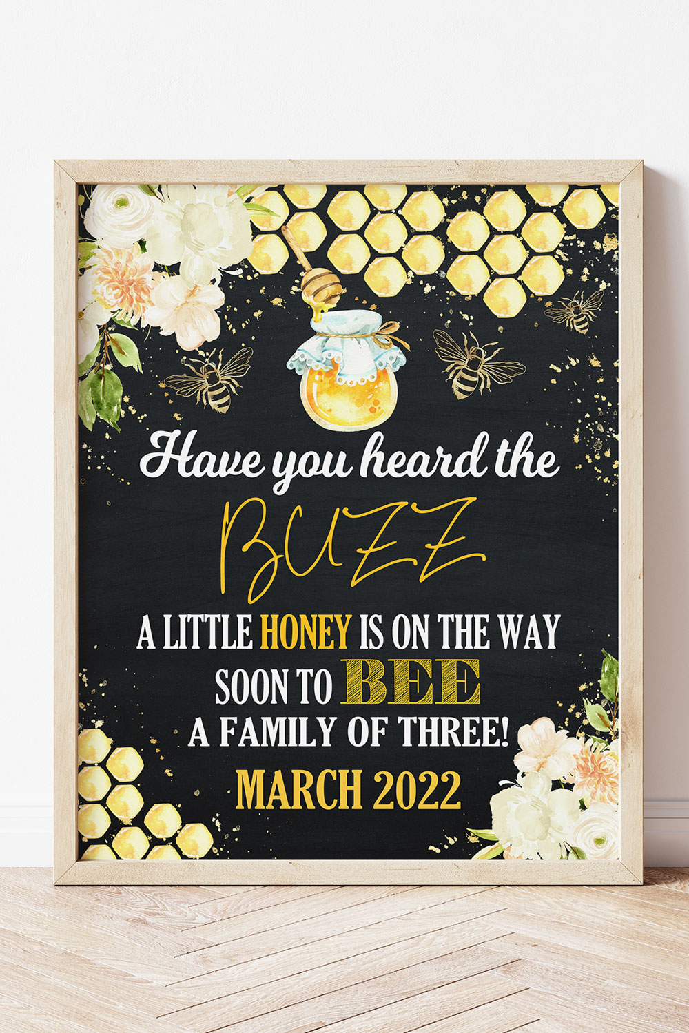 Bee Pregnancy Announcement Sign, Soon To Be Pregnancy Reveal,