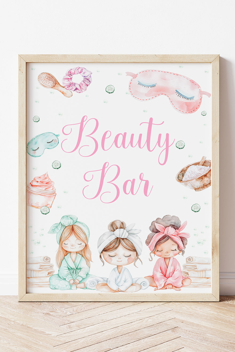 Spa Birthday Beauty Bar Sign